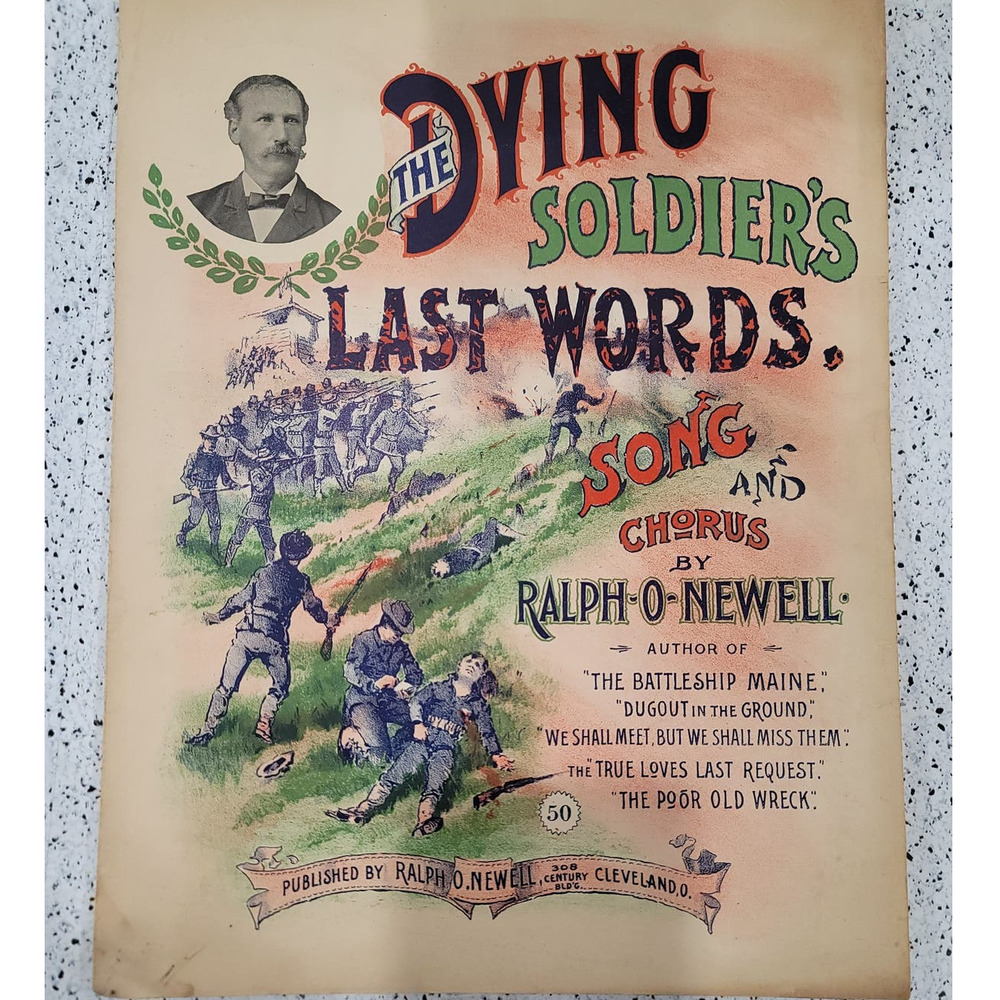 1900 The Dying Soldiers' Last Words antique sheet music